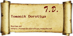 Tomasik Dorottya névjegykártya