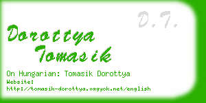 dorottya tomasik business card